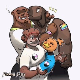 accessory anthro blush blush_lines bottomwear brown_body clothed clothing curls demisexual_pride_colors dreadlocks facial_hair facial_tuft female gesture goatee group hand_behind_head hand_on_head hand_on_hip happy headband jacket lgbt_pride lips looking_at_another looking_back male mature_male muscular muscular_anthro muscular_arms muscular_male outside overweight pants pose pride_color_flag pride_colors proud shirt shorts simple_background slap smile standing sticker stickers_on_body tank_top topwear tuft whiskers white_background scottdeer finally_faded erick_(finally_faded) maria_(finally_faded) pepe_(finally_faded) raul_(finally_faded) avian bird capybara caviid cock-of-the-rock cotingid mammal mustelid new_world_suboscine otter passerine rodent suboscine 1:1 2d_animation animated frame_by_frame hi_res