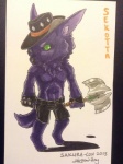 2013 axe badge canine cestus chibi cowboy fur gloves hat male purple_fur sekotta unknown_artist weapon wolf
Rating: Safe
Score: 0
User: sekotta
Date: April 01, 2013