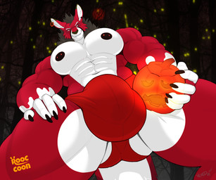 abs anthro autumn biceps black_nipples blue_eyes blue_hair blue_tail bodily_fluids bottom_pov bulge clothed clothing detailed_bulge ear_piercing ear_ring eclipse eyebrows food forest fruit fuchsia_fur fur genital_fluids green_nose hair half_naked harness holidays jack-o'-lantern low-angle_view lunar_eclipse male mask moon muscular muscular_anthro muscular_male night nipple_piercing nipples nude outside pecs piercing plant pumpkin purple_body purple_fur red_harness red_moon ring_piercing side_eye sky smile smirk solo stained_underwear standing tail thong tree underwear underwear_only white_body white_eyebrows white_fur worm's-eye_view rooccoon_(artist) vexedlupine halloween mythology rooccoon arthropod beetle canid canine canis elateroid firefly hybrid insect kangaroo macropod mammal marsupial mythological_canine mythological_creature procyonid raccoon werecanid werecanine werecreature werekangaroo weremacropod weremarsupial werewolf wolf 6:5 digital_media_(artwork) hi_res