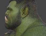 fangs green_body green_skin male muscular muscular_humanoid muscular_male pointy_ears solo tattoo teeth ad-games borz_(ad-games) humanoid orc model_sheet