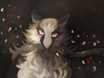 ambiguous_gender beak eyelashes feathers feral red_eyes solo white_body white_eyes white_feathers wings patohoro accipitrid accipitriform avian bearded_vulture bird old_world_vulture vulture 2025 4:3 digital_media_(artwork) hi_res painting_(artwork)