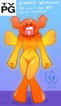 age_rating angry antlers blush clothing dialogue duo eyebrows eyelashes eyes_closed female fist glistening glistening_body glowing glowing_body horn humanoid_hands log male male/female navel nude nude_female open_mouth orange_body pg_logo red_body sweater teeth text tongue topwear wings wood yellow_body half_dime cartoon_network the_amazing_world_of_gumball gumball_watterson penny_fitzgerald domestic_cat fairy felid feline felis mammal absurd_res censored hi_res mosaic_censorship