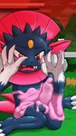 ambiguous_gender black_body black_fur claw_toes duo fur genitals male male/ambiguous penis penis_in_slime pink_body red_eyes slime white_body white_fur wiggle fid nintendo pokemon ditto_(pokemon) generation_1_pokemon generation_4_pokemon pokemon_(species) weavile 9:16 animated cover short_playtime