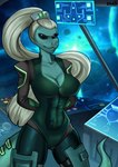 anthro breasts cosmos curvy_figure female solo space thick_thighs wide_hips zhadart alien lizard reptile scalie digital_media_(artwork) hi_res tagme