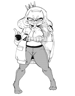 areola areola_slip breasts clothed clothing female gesture hand_gesture leggings legwear middle_finger nipple_slip nipples no_underwear presenting presenting_breasts solo tight_clothing tongue tongue_out box_chan nintendo splatoon pearl_(splatoon) aquatic cephalopod humanoid inkling mollusk monochrome