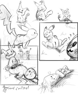 blush bodily_fluids cleft_tail cum cum_in_vagina cum_inside duo erection female female_penetrated feral fur genital_fluids genitals in_heat male male/female male_penetrating male_penetrating_female open_mouth orgasm penetration penis presenting sex tail tenting vaginal soulcentinel nintendo pokemon generation_1_pokemon generation_7_pokemon ghost mammal mimikyu pikachu pokemon_(species) rodent spirit 2016 absurd_res hi_res sketch