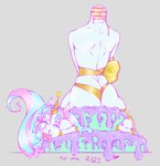 ambiguous_gender big_butt birthday birthday_cake blue_eyes blue_hair butt cake cake_sitting candle candle_horn candy_gore clothed clothing crown dessert dirty food food_fetish food_on_body food_on_face food_play footwear frosting frosting_hair fur gore hair hair_swirl headgear hooves horn horn_jewelry jelly_(food) jewelry legwear long_hair misleading_thumbnail multicolored_hair open_mouth pink_hair severed_body_part severed_head simple_background skimpy skimpy_bottomwear socks solo sparkles teeth text thigh_highs thigh_socks tiara two_tone_hair unusual_anatomy white_body white_fur yellow_bow yellow_clothing yellow_footwear yellow_hooves yellow_horn yellow_legwear yellow_ribbon yellow_socks yellow_thigh_highs yellow_thigh_socks konani mythology equid equine food_creature food_humanoid humanoid mammal mythological_creature mythological_equine unicorn 2025 colorful_theme digital_media_(artwork) english_text pastel_theme