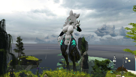 anthro biped breasts female female_anthro piscis_austrinus_(constellation) solo standing velium crushtar bandai_namco digimon renavel digimon_(species) renamon 16:9 4k absurd_res hi_res tagme widescreen