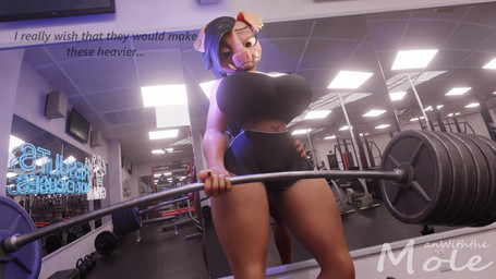anthro athletic_wear big_breasts black_clothing breasts clothed clothing exercise female gym hair mirror piercing solo text tusks weightlifting weights workout manwiththemole flapcats_(modeler) mayosplash_(modeler) microsoft minecraft mojang xbox_game_studios aurelina_piglin domestic_pig mammal piglin suid suine sus_(pig) 16:9 3d_(artwork) digital_media_(artwork) english_text hi_res widescreen