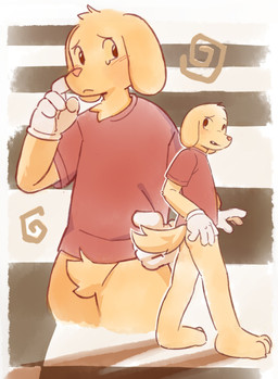 3_toes 4_fingers anthro blush blush_lines bottomless clothed clothing cute_fangs fangs feet fingers floppy_ears fur gloves handwear looking_away male monotone_body monotone_fur multiple_poses open_mouth pink_nose pose red_clothing red_shirt red_t-shirt red_topwear shirt solo standing t-shirt tail teeth toes topwear white_clothing white_gloves white_handwear yellow_body yellow_fur arnd_dawn glitch_productions the_amazing_digital_circus scratch_(tadc) canid canine canis domestic_dog mammal absurd_res colored colored_sketch digital_drawing_(artwork) digital_media_(artwork) hi_res shaded sketch