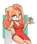 5_fingers anthro clothed clothing dress eyelashes female fingers hair holding_object long_ears looking_at_viewer smile solo rogone2 sega sonic_the_hedgehog_(series) vanilla_the_rabbit lagomorph leporid mammal rabbit 2022 digital_media_(artwork) hi_res