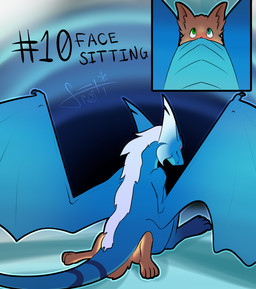 blue_body blue_scales blush cunnilingus dominant facesitting facing_away_from_viewer feral hair larger_dom oral purple_eyes scales sex simple_background sitting sitting_on_another size_difference tail vaginal white_hair wings frostidragon mythology frosti_(frostidragon) canid canine canis domestic_dog dragon mammal mythological_creature mythological_scalie scalie digital_media_(artwork)