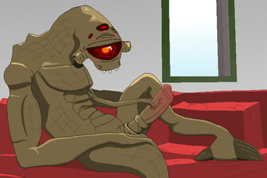 abs alien_genitalia animal_genitalia bedroom_eyes big_penis blush claws equine_genitalia erection furniture genitals green_body green_penis green_skin half-closed_eyes hand_on_leg hand_on_penis looking_at_viewer lying lying_on_sofa male medial_ring multicolored_eyes multicolored_penis muscular muscular_humanoid muscular_male narrowed_eyes nude nude_humanoid nude_male on_model on_sofa penis pink_penis pose presenting presenting_penis reclining red_eyes red_sclera seductive sheath sitting sitting_on_sofa smile smiling_at_viewer sofa solo teeth teeth_showing toe_claws two_tone_penis vein veiny_penis window yellow_eyes loose_noose half-life valve valve_corporation alien alien_humanoid humanoid vortigaunt 3:2 aliasing binary_drawing digital_drawing_(artwork) digital_media_(artwork) hi_res pinup pixel_(artwork)
