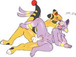 anthro anthrofied balls bite blush duo ear_bite female from_behind_position genitals glowing looking_pleasured male male/female penetration penis pokemorph pussy raised_leg sex vaginal vaginal_penetration artply nintendo pokemon haros_(amphyros99) ampharos eeveelution espeon generation_2_pokemon pokemon_(species)