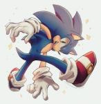 anthro blue_body blue_fur clothing footwear fur gloves green_eyes handwear male open_mouth open_smile pose shoes simple_background smile solo white_background spacecolonie sega sonic_the_hedgehog_(series) sonic_the_hedgehog eulipotyphlan hedgehog mammal 2020 hi_res