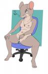 abstract_background anthro biped breasts chair cheese dairy_products female food furniture genitals jewelry necklace nipples nude pen pussy simple_background sitting solo tailless teasing kitsona bojack_horseman netflix mia_mckibben mammal mouse murid murine rodent 2015 hi_res