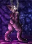 anthro fumes glistening latex male missing_limbs solo transformation why mot lagomorph leporid mammal rabbit digital_media_(artwork) hi_res