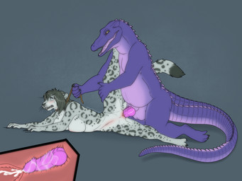 animal_genitalia animal_penis anthro balls bodily_fluids breasts collar crying cum cum_in_uterus cum_in_vagina cum_inside duo erection female female_penetrated forced fur genital_fluids genitals hair internal knot leash leashed_female leg_glider_position male male/female male_penetrating male_penetrating_female nude penetration penile penile_penetration penis raised_leg rape sex simple_background tears uterus vaginal vaginal_penetration vulva silipinfox1298 crocodile crocodilian felid leopard mammal pantherine reptile scalie snow_leopard 4:3 hi_res