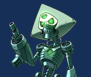 alternate_species ambiguous_gender anterior_nasal_aperture glowing glowing_eyes green_eyes gun gun_arm machine not_furry pseudo_hair ranged_weapon simple_background solo teeth transparent_background weapon weapon_arm discount-supervillain cartoon_network steven_universe terminator_(franchise) peridot_(steven_universe) humanoid robot robot_humanoid t-800_series_(terminator) terminators_(terminator) alpha_channel
