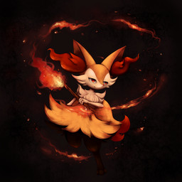 3_fingers 3_toes ambiguous_anthro ambiguous_gender anthro arm_tuft biped black_body cheek_tuft chest_tuft digitigrade dipstick_tail elemental_manipulation eyelashes facial_tuft feet fingers fire fire_manipulation front_view fur hip_tuft holding_object holding_stick inner_ear_fluff markings mouth_closed multicolored_body multicolored_fur narrowed_eyes nude_ambiguous nude_anthro on_one_leg orange_body orange_eyes orange_fur orange_inner_ear_fluff orange_nose orange_tail_tip pointy_ears prick_ears shoulder_tuft simple_background solo standing stick tail tail_markings tapering_snout toes tuft two_tone_tail white_body white_fur yellow_body yellow_fur joltik_(artist) nintendo pokemon braixen canid generation_6_pokemon mammal pokemon_(species) 1:1 2013 colored digital_media_(artwork) digital_painting_(artwork) full-length_portrait painting_(artwork) portrait shaded