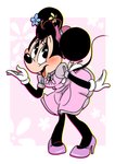 anthro black_eyes black_nose blush clothing dress female footwear gloves handwear hat headgear headwear high_heels open_mouth open_smile shoes smile solo tongue thegreatrouge disney minnie_mouse mammal mouse murid murine rodent 2018 low_res