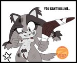 anthro boomerang breasts bruised dialogue female genitals missing_tooth nipples nude pubes pussy simple_background smile solo standing tail text zeta_r-02 sega sonic_boom sonic_the_hedgehog_(series) sticks_the_jungle_badger badger mammal mustelid musteline 2024 english_text greyscale monochrome