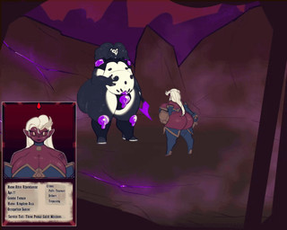 anthro armor belly big_belly big_breasts big_butt bodily_fluids breasts burping butt clothed clothing cum death digestion dominant duo female female_prey genital_fluids hair male male/female male_penetrating male_pred onomatopoeia oral_vore penetration questionable_consent sex size_difference sound_effects text thief vore white_hair dongwongtang instant_loss_2koma mammal 2022 5:4 animated digital_media_(artwork) english_text slideshow