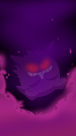 3_fingers 3_toes ambiguous_gender feet feral fingers floating glowing glowing_eyes purple_background purple_body purple_tail red_eyes short_tail simple_background smile solo tail teeth toes fulgito_ast nintendo pokemon generation_1_pokemon gengar pokemon_(species) 2025 9:16 hi_res