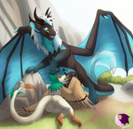 anthro anthro_on_feral anthro_penetrated anus bestiality black_body black_penis bodily_fluids claws cum cum_in_mouth cum_inside cum_on_penis drinking drinking_cum duo ejaculation erection feathered_wings feathers fellatio female female_penetrated feral feral_penetrating feral_penetrating_anthro genital_fluids genitals grass horn interspecies knot looking_down_at_partner male male/female male_penetrating male_penetrating_female multicolored_body nude oral oral_penetration penetration penile penis penis_in_mouth plant pussy rock servicing_from_below sex size_difference sucking tail tongue white_body wing_claws wings pheonixbat european_mythology mythology avian dragon mythological_creature mythological_scalie scalie western_dragon 2020 hi_res signature
