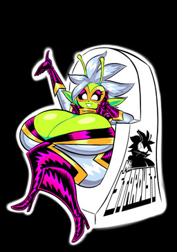 5_fingers antennae_(anatomy) big_breasts blush boots breasts chair cleavage clothed clothing crossed_legs eyewear female fingers footwear furniture gloves green_body green_skin hair hand_on_own_face handwear high_heeled_boots high_heels huge_breasts humanoid_pointy_ears hyper hyper_breasts legwear pointy_ears shoes sitting solo text thick_thighs thigh_boots thigh_highs white_hair theguywhodrawsalot valerie_(theguywhodrawsalot) alien alien_humanoid humanoid absurd_res hi_res