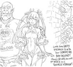 2020 action_taimanin ambiguous_gender baalbuddy clothed clothing comic english_text eyes_closed female group hair hi_res human humanoid humanoid_pointy_ears humor long_hair male male/female mammal mizuki_yukikaze monochrome not_furry open_mouth open_smile orc pointy_ears shirt smile taimanin_(series) tentacle_creature tentacles text text_on_clothing text_on_shirt text_on_topwear topwear trio