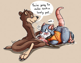 3_toes age_difference all_fours anthro anthro_on_anthro anthro_penetrated anthro_penetrating anthro_penetrating_anthro ass_up balls big_balls biped black_eyes black_nose blush bodily_fluids bottomless brown_body brown_fur butt claws clothed clothed/nude clothed_male clothing collar cum cum_in_mouth cum_inside cum_on_balls cum_on_butt cum_on_face cum_on_partner cum_on_self cum_on_tail cum_while_penetrated cumshot dialogue duo ejaculation erection eye_contact feet fellatio forced fur genital_fluids genitals grey_body grey_fur hair half-closed_eyes handjob hands-free interspecies leash long_penis looking_at_another looking_at_partner male male/male male_penetrated male_penetrating male_penetrating_male multicolored_body multicolored_fur narrowed_eyes nude older_male onomatopoeia oral oral_orgasm oral_penetration orgasm penetration penile penis pink_nose rape seductive semi-anthro sex sex_slave shirt simple_background sitting slave sound_effects speech_bubble submissive submissive_male tail tan_body tan_fur tapering_penis tears text toe_claws toes topwear two_tone_body two_tone_fur whiskers white_body white_fur young younger_male younger_penetrated emenius chipp mammal murid murine mustelid musteline rat rodent true_musteline weasel 2017 absurd_res digital_media_(artwork) english_text hi_res signature