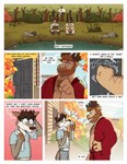 anthro antlers base_three_layout bathrobe beard bench blockage_(layout) body_hair canid canine canis chest_hair clothed clothing comic deer dialogue english_text facial_hair flashback forest fully_clothed hat headgear headwear hi_res horizontal_blockage horizontal_staggering horn knocking_on_door lake leo_(nardodraws) male mammal moose nardodraws nervous new_world_deer partially_clothed plant robe rodney_(nardodraws) sitting six_frame_image speech_bubble staggering_(layout) text three_row_layout tom_(nardodraws) tree wolf