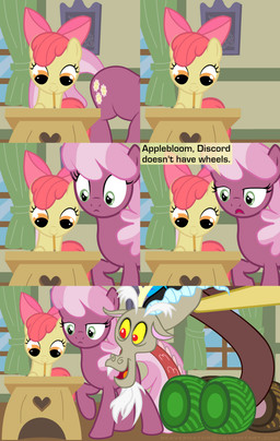accessory amber_eyes antlers bow_(feature) bow_accessory bow_ribbon creating_art cutie_mark desk dialogue drawing_(action) female feral furniture green_eyes hair hair_accessory hair_bow hair_ribbon heart_symbol horn male multicolored_hair pencil_(object) pink_hair red_eyes red_hair ribbons school table text two_tone_hair wheel writing_utensil young young_feral beavernator friendship_is_magic hasbro my_little_pony apple_bloom_(mlp) cheerilee_(mlp) discord_(mlp) chimera draconequus earth_pony equid equine horse mammal pony 2013 absurd_res comic english_text hi_res