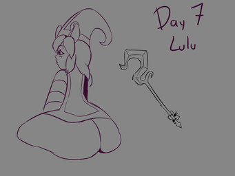 anthro butt butt_focus female hyper inflation solo ally_cream league_of_legends riot_games tencent lulu_(lol) humanoid yordle 4:3 animated hi_res
