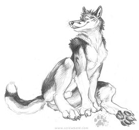 animal_genitalia anthro arm_markings claws facial_markings finger_claws fur genitals head_markings looking_at_viewer male markings nude nude_anthro nude_male pawpads paws pointy_ears prick_ears sheath simple_background sitting solo tail toe_claws tongue tongue_out white_background blotch scratches_volume_1 canid canine canis mammal wolf 2007 monochrome sketch traditional_media_(artwork)