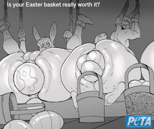 5_fingers 5_toes anal_orgasm anal_oviposition anal_pain ankle_cuffs anthro ball_gag balls basket big_butt big_egg butt butt_focus chained_cuffs container cuff_(restraint) duo duo_focus easter_basket easter_egg egg ejaculation feet femboy fingers forced forced_orgasm gag genitals glistening glistening_butt group group_oviposition hair handcuffed handcuffs hands-free holidays huge_butt huge_egg kneeling legs_up male male_orgasm metal_cuffs nude nude_anthro nude_male orgasm orgasm_torture oviposition pain parody restraints scared scut_tail sex_slave short_hair short_tail slave stretched_anus tail text thick_thighs toes trio unknown_artist easter peta lagomorph leporid mammal rabbit absurd_res english_text hi_res monochrome