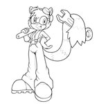 clothing eyewear female goggles hand_on_hip overalls smile solo tail_holding_object tools wrench fourssss idw_publishing sega sonic_the_hedgehog_(comics) sonic_the_hedgehog_(idw) sonic_the_hedgehog_(series) tangle_the_lemur lemur mammal primate strepsirrhine 2024 hi_res line_art monochrome