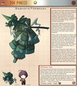 armor clothing female green_body green_hair green_skin hair male melee_weapon purple_eyes purple_hair sword text weapon kinkymation nintendo pokemon generation_2_pokemon human humanoid mammal pineco pokemon_(species) english_text hi_res