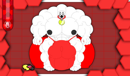 4_fingers anthro balls belly beverage big_bulge big_muscles big_pecs big_penis black_eyes black_nose bulge clothed clothing cock_shape collar detailed_bulge energy_drink fingers fluffy fur genitals huge_bulge huge_muscles hyper hyper_bulge hyper_genitalia hyper_muscles jewelry male muscular navel necklace nipples partially_clothed pecs penis red_clothing red_collar red_underwear solo surprised underwear white_body white_fur jdbo-arts family_guy brian_griffin canid canine canis domestic_dog mammal absurd_res hi_res