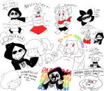 alternate_universe ambiguous_gender anthro bodily_fluids bone clothed clothing fur group hoodie horn male red_eyes simple_background skeleton smile tears text topwear white_background white_body white_fur thegreatrouge altertale undertale undertale_(series) asgore_dreemurr chara_(undertale) flowey_the_flower frisk_(undertale) gaster papyrus_(undertale) sans_(altertale) sans_(undertale) toriel toriel_(altertale) animated_skeleton boss_monster_(undertale) bovid caprine human mammal undead absurd_res english_text hi_res