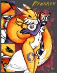 areola black_nose black_sclera blue_eyes breasts chest_tuft digimon facial_markings female fox7 fur markings mask nipples renamon tuft white_fur
Rating: Questionable
Score: 5
User: ChestFox
Date: March 22, 2014