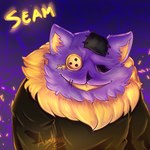 anthro button_(fastener) button_eyes clothed clothing creepy fur male plushie smile solo ambysweetdragon deltarune undertale_(series) seam_(deltarune) animate_inanimate darkner domestic_cat felid feline felis living_plushie mammal monster patchwork_creature 1:1 digital_media_(artwork) signature