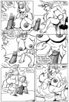 anthro anus big_breasts big_penis breasts bulge canid canine canis comic curse domestic_dog duo erection female female_penetrated genitals greyscale huge_breasts huge_penis hyper hyper_genitalia hyper_penis karno lagomorph leporid male male/female male_penetrating male_penetrating_female mammal monochrome nipples nude penetration penile penile_penetration penis penis_in_pussy pussy rabbit sex teeka_(karno) vaginal vaginal_penetration