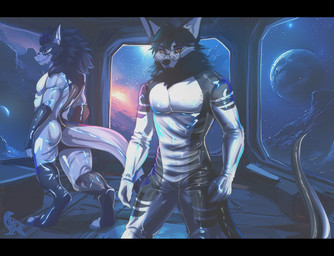 anthro black_bars clothed clothing eyewear fur hair male muscular standing omez letterbox