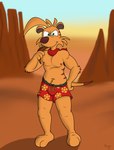 anthro armpit_hair barefoot body_hair boomerang bottomwear bulge clothed clothing desert feet kerchief looking_at_viewer male neckerchief neckwear outside partially_clothed shadow shorts solo standing topless topless_anthro topless_male rasik ty_the_tasmanian_tiger_(series) ty_the_tasmanian_tiger dasyuromorph mammal marsupial recently_extinct_species thylacine absurd_res hi_res