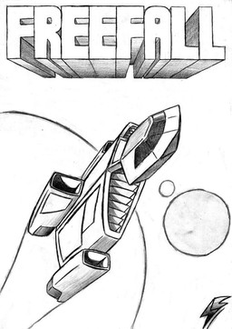 moon not_furry planet spacecraft text vehicle zero_pictured starfighter freefall_(webcomic) savage_chicken 2005 english_text graphite_(artwork) greyscale monochrome traditional_media_(artwork)