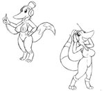 anthro areola big_areola big_breasts big_nipples breasts clothed clothing curvy_figure electronics female genitals hand_on_hip headphones holding_object navel nipple_outline nipples nude pussy smile solo standing teeth voluptuous wire tg-0 fakemon nintendo pokemon pokemon_uranium paraboom pokemon_(species) greyscale monochrome sketch