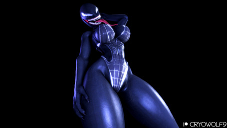breasts clothing female sharp_teeth solo swimwear teeth tongue tongue_out cryowolf9 mayosplash_(modeler) marvel venom_(marvel) humanoid symbiote 16:9 3d_(artwork) digital_media_(artwork) hi_res source_filmmaker_(artwork) widescreen