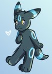 2020 alternate_color ambiguous_gender anthro anthrofied black_body black_ears black_fur black_tail blue_background blue_stripes colored colored_sketch eclipse_darkpaw_(autumna1equin0x) eeveelution fur gard3nb0y_(artist) generation_2_pokemon grey_body grey_fur heart_symbol hi_res nintendo paws pokemon pokemon_(species) pokemorph shiny_pokemon signature simple_background sketch solo stripes tail text umbreon yellow_eyes